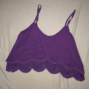Purple Crop Top